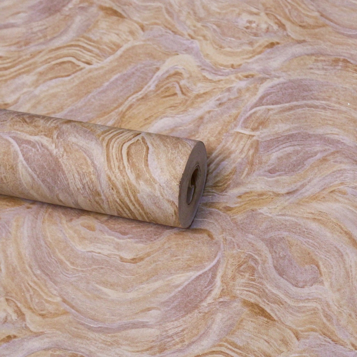 Light Gold Abstract Swirl Wall