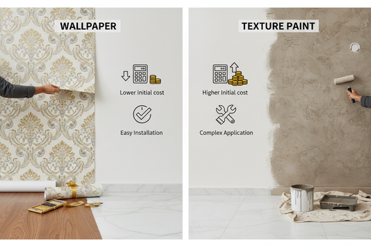 Wallpaper vs Texture Paint – Cost Comparison (India 2025)