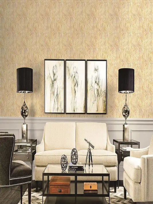 Light Gold Abstract Swirl Wall