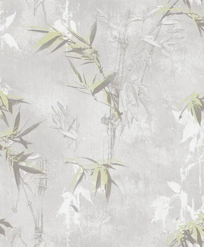 Zen Grey & Sage Bamboo Wallpaper