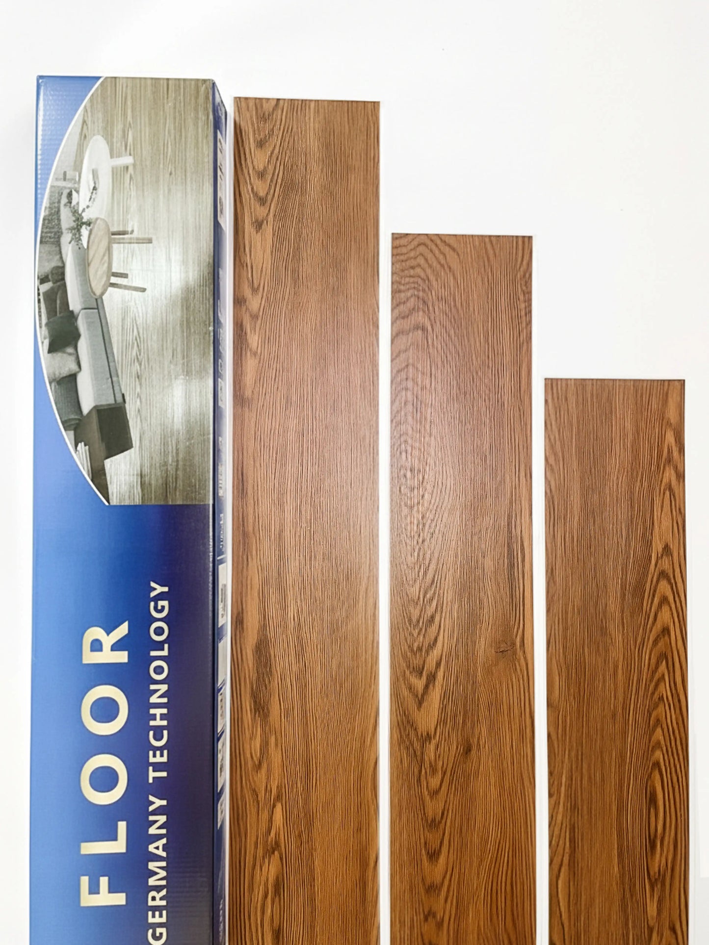 Self Adhesive PVC Vinyl Flooring Planks | Auburn Classic Oak Design | (6x36 Inch, 36 Sheets Pack) | For Home Office Interiors