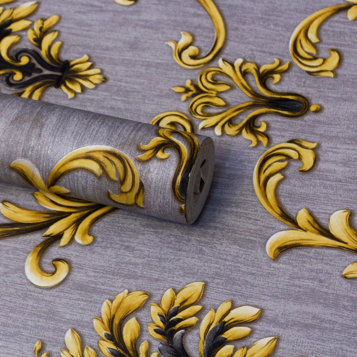 Luxury Gold Victorian Damask Pattern