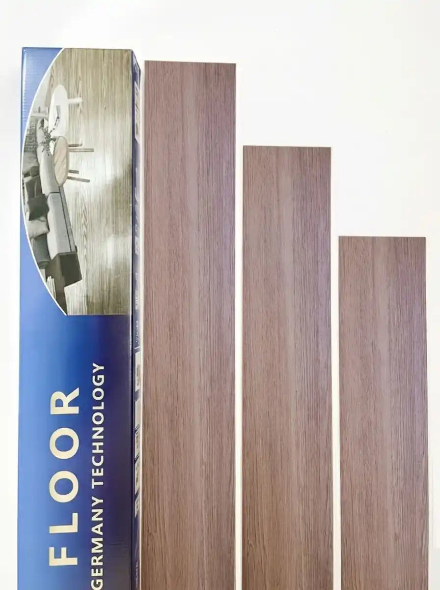 Self Adhesive PVC Vinyl Flooring Planks | Natural Oak Wood Finish | (6x36 Inch, 36 Sheets Pack) | For Bedroom Living Room Office