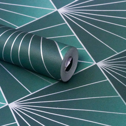 Pale Turquoise Abstract Wavy Lines