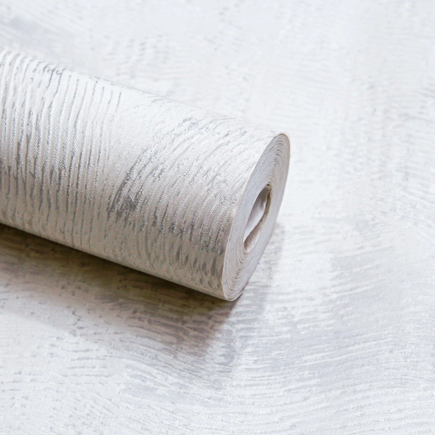 Modern White & Grey Textured Wallpaper