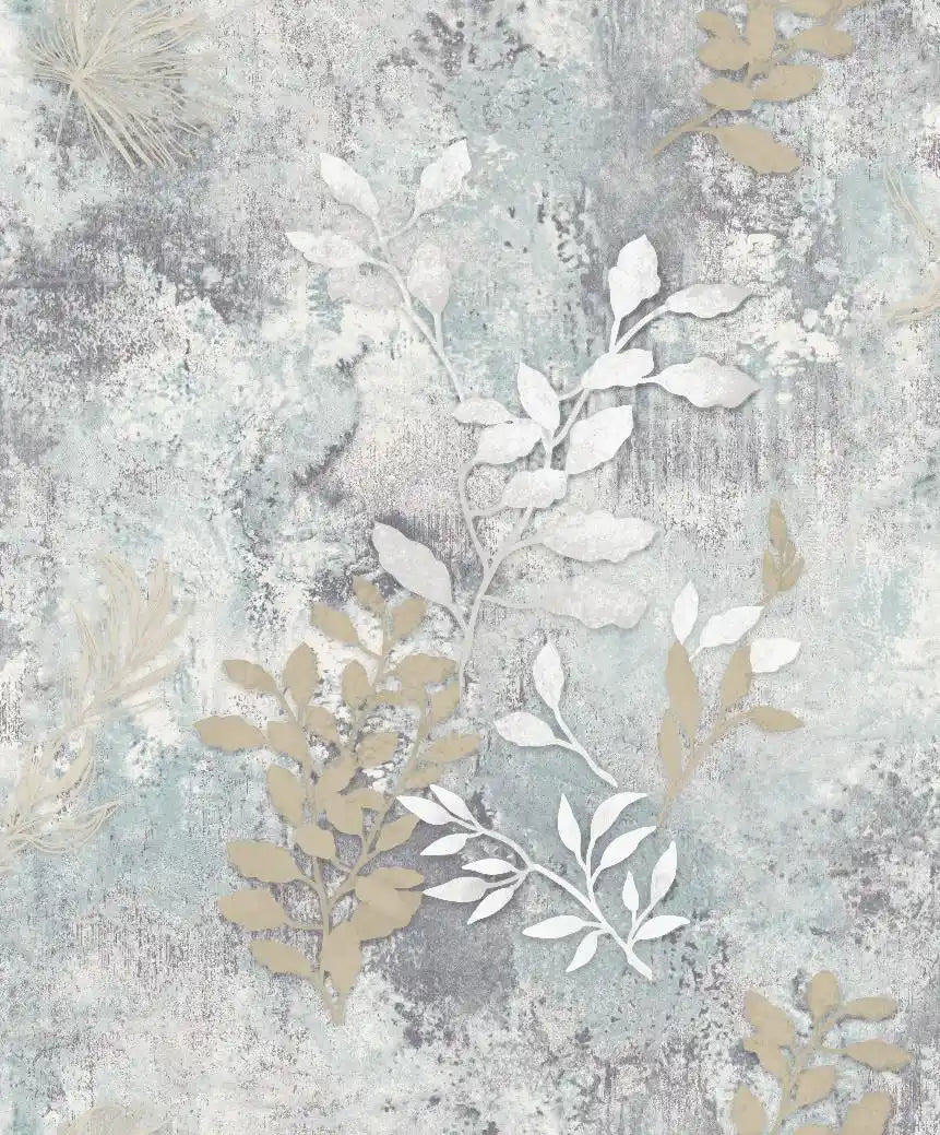 Nature-Inspired Cream & Silver Ombre Wallpaper