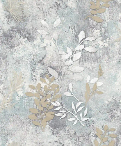 Nature-Inspired Cream & Silver Ombre Wallpaper
