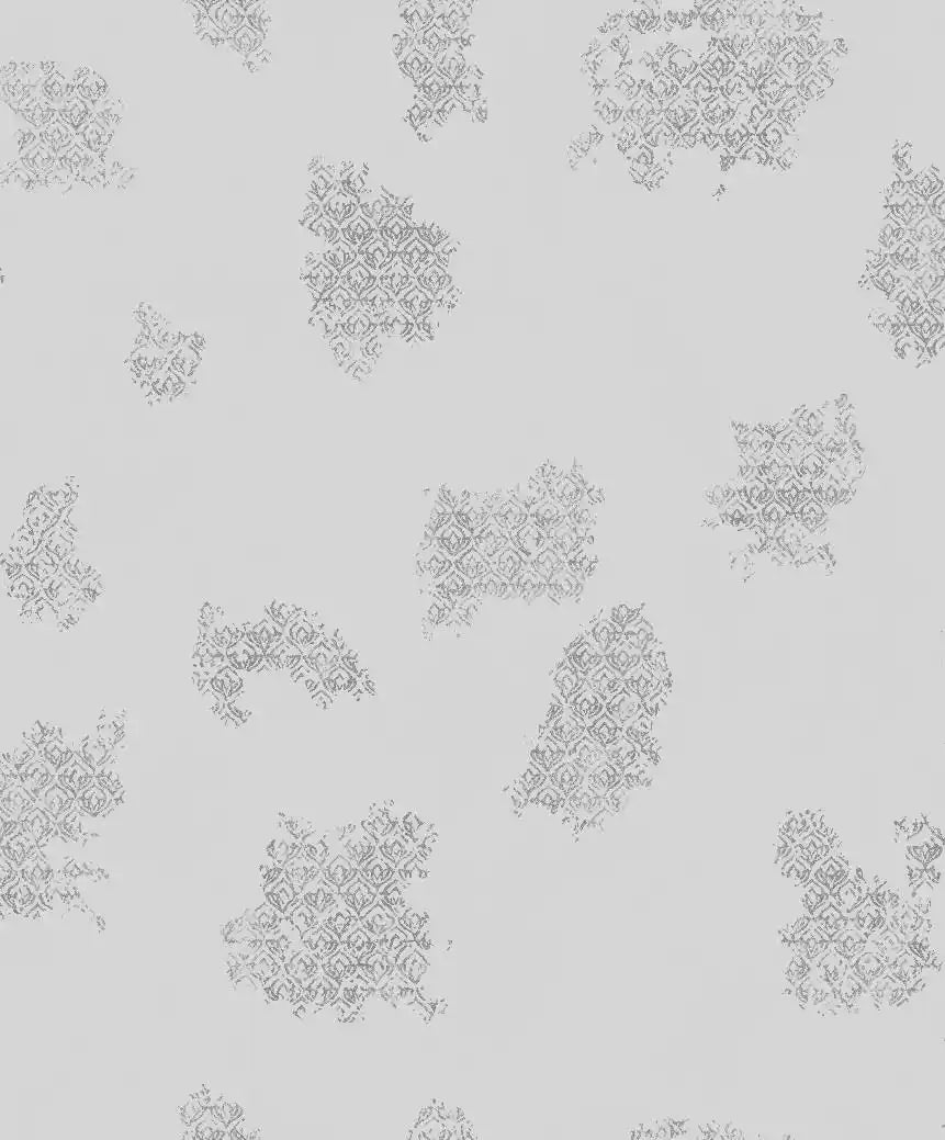 Decorative pattern of interlocking shapes on a light gray background