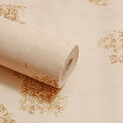 Rustic Copper & Gold Distressed Wallpaper