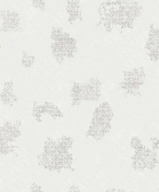Decorative pattern with small floral elements on a light gray background