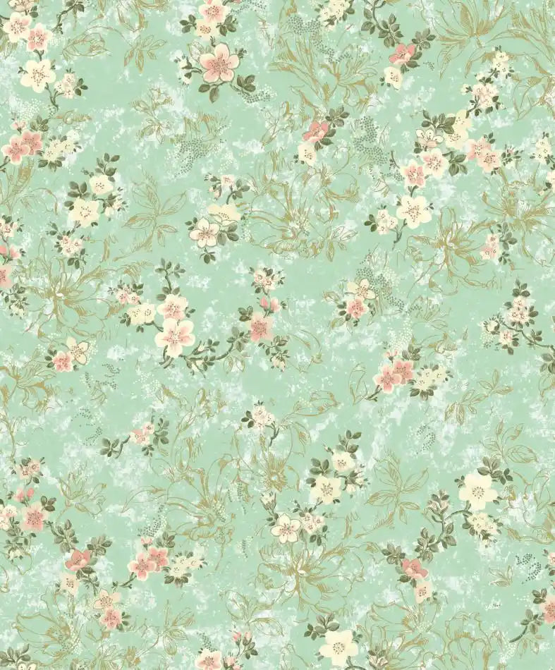 Floral pattern on a light blue background