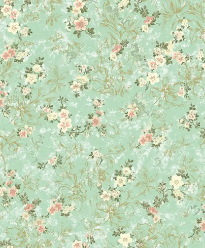 Floral pattern on a light blue background