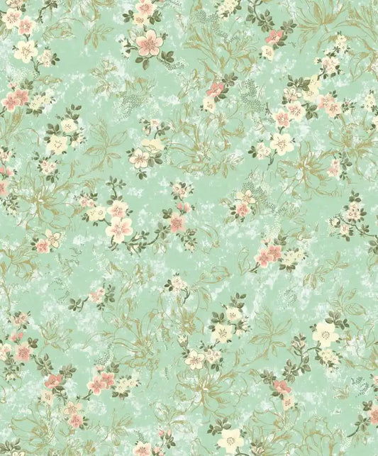 Floral pattern on a light blue background