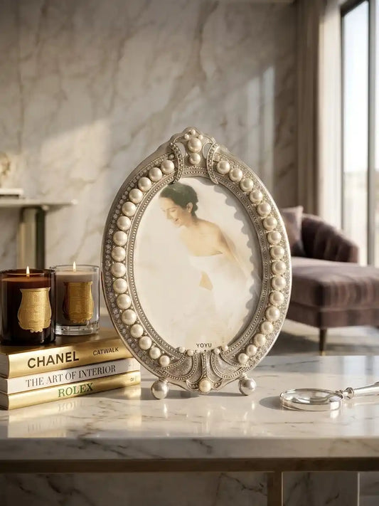 Oval Pearl Luxury Table Photo Frame
