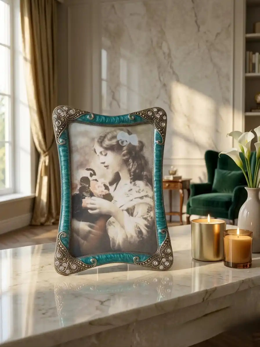 Turquoise Vintage Decorative Photo Frame