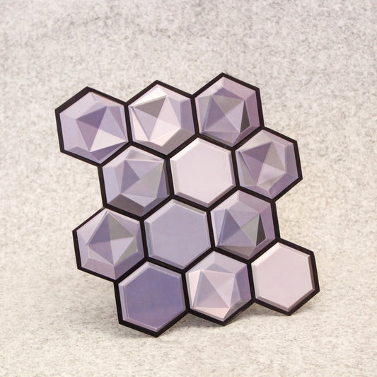 Hexagonal tile pattern on a textured surface