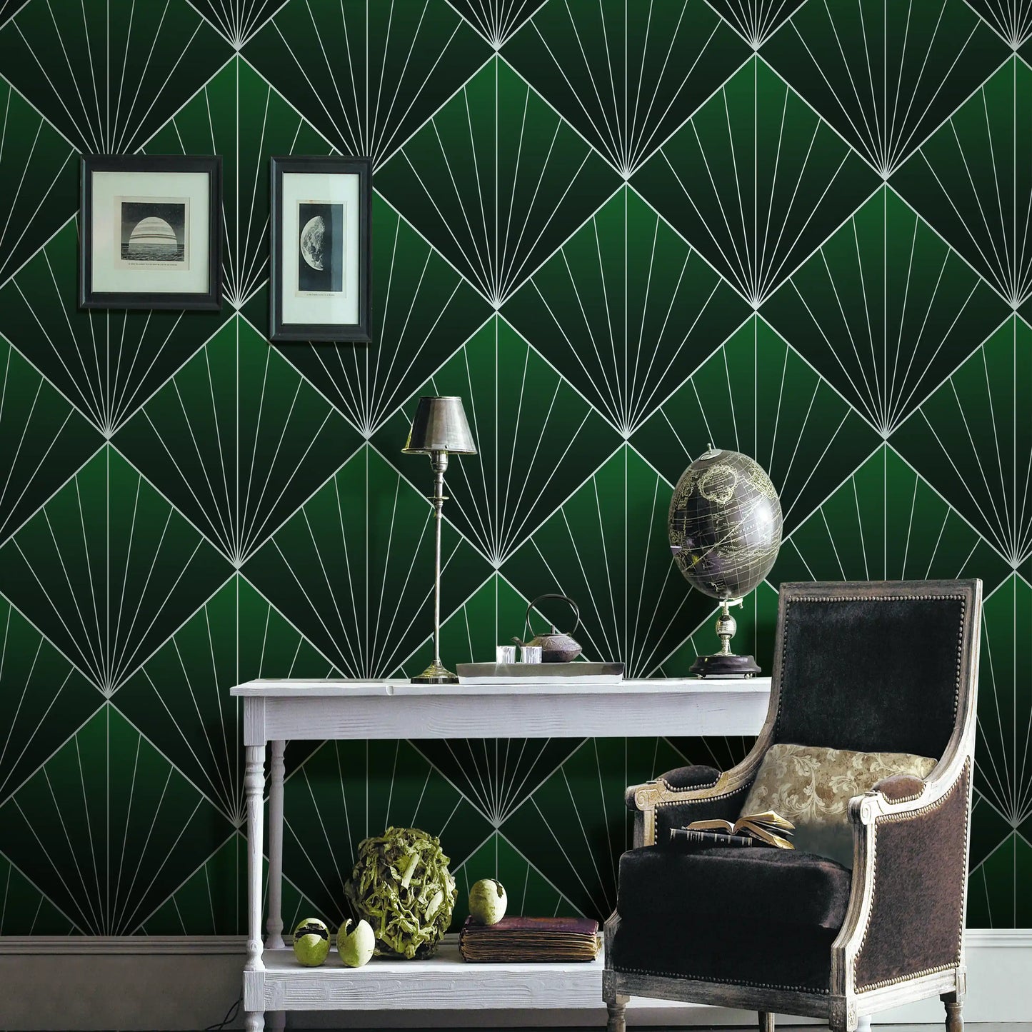 Pale Turquoise Abstract Wavy Lines