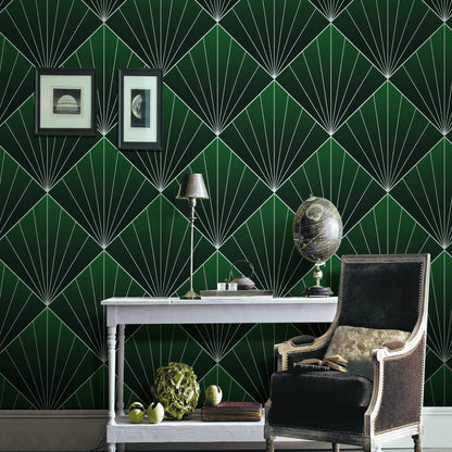 Pale Turquoise Abstract Wavy Lines