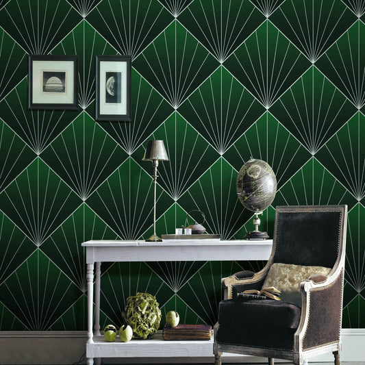 Pale Turquoise Abstract Wavy Lines