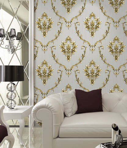 Luxury Gold Victorian Damask Pattern