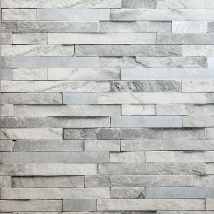 Pattern of gray and white rectangular tiles