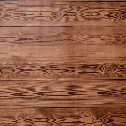 Wooden planks with a natural brown finish