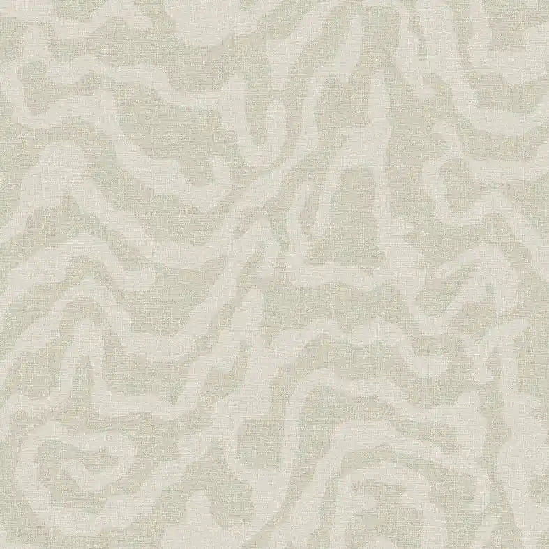 Textured beige wallpaper with wavy pattern