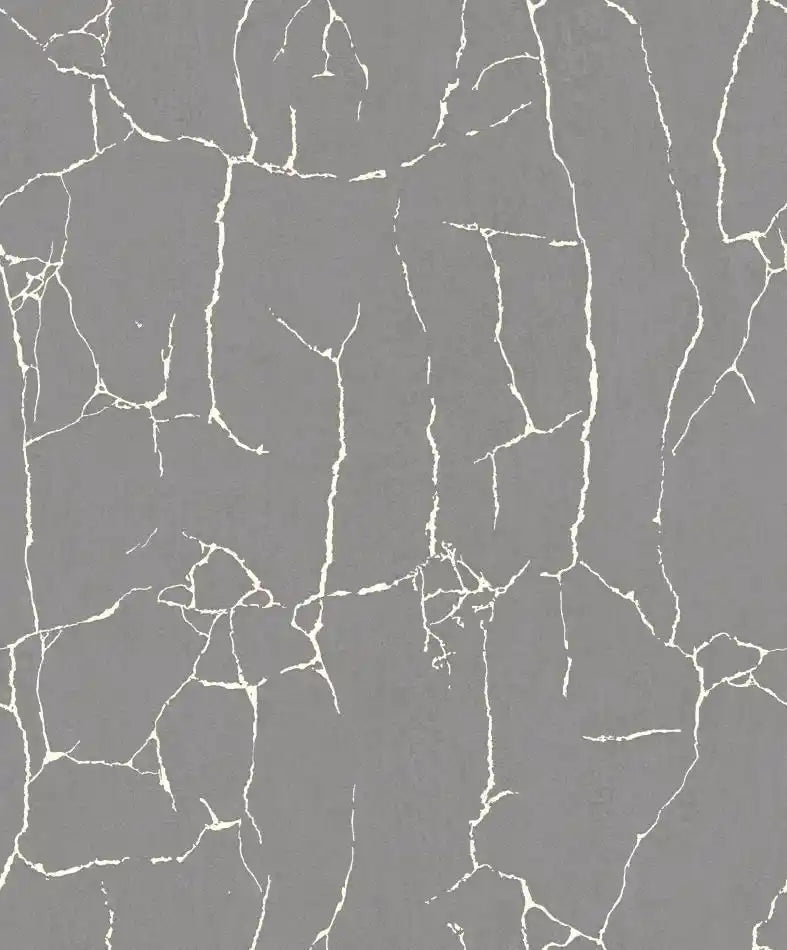 Gray textured surface with white cracks and lines