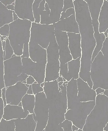 Gray textured surface with white cracks and lines